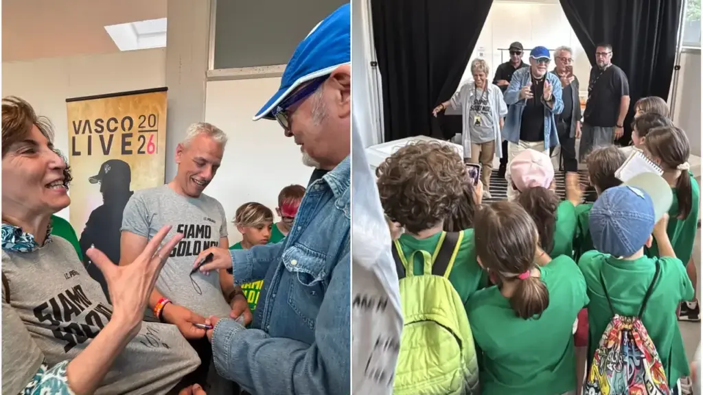 Vasco Rossi incontra i bambini della scuola primaria 'E. Mosti’ di Ferrara