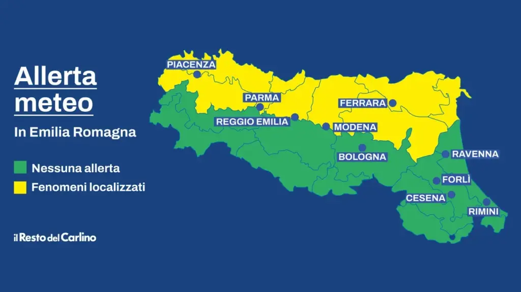 L'allerta meteo valida dalle 12 del 5 giugno e per tutto il 6 giugno (Fonte: Arpae)