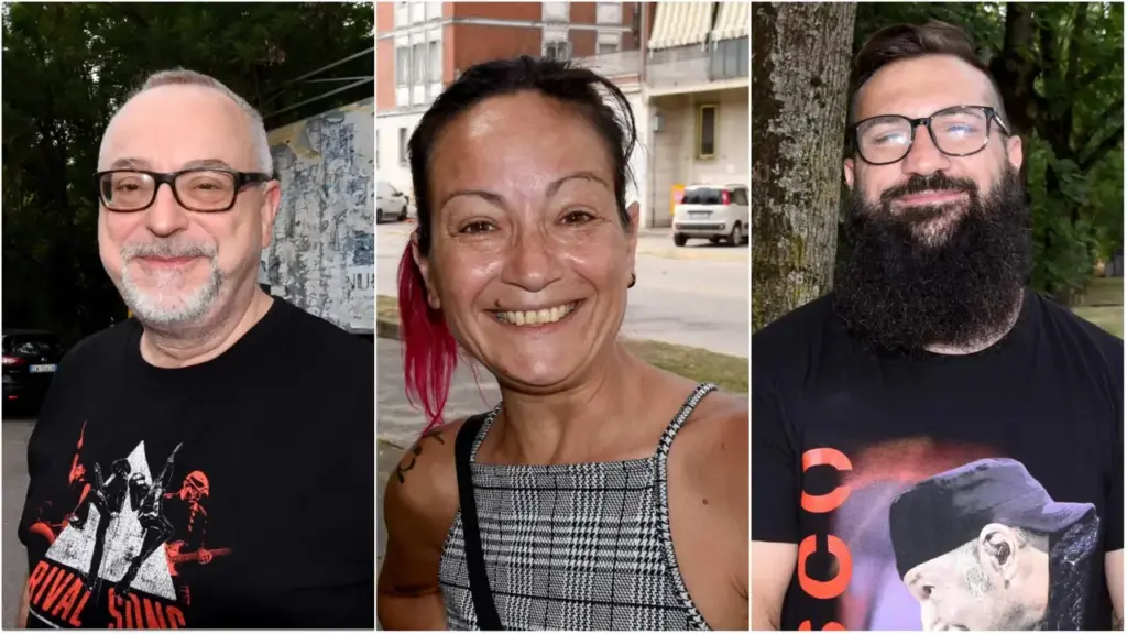 Vasco's fans: Stefano Madrioli, Elisa Negrisi and Thomas Iacovella