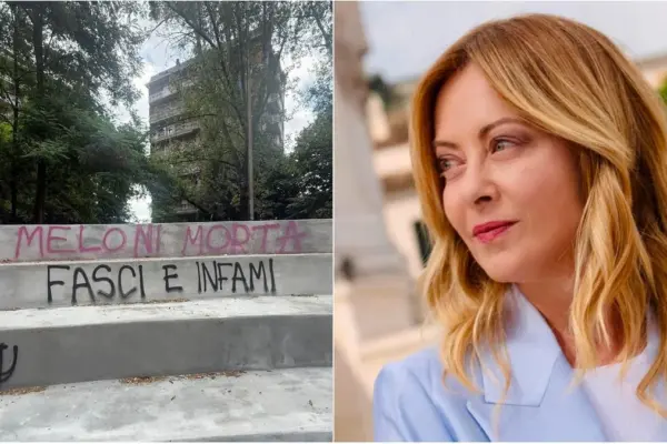 "Meloni dead, infamous fascists": writings against the premier in a park in Modena. Bipartisan condemnation