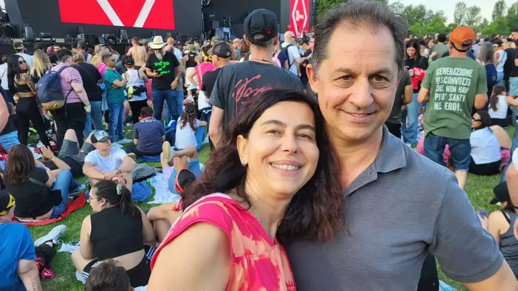 Francesco Colombarini and his wife Elisa
