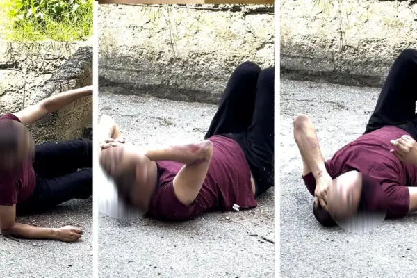 Fakir's video before the police intervention: lying on the ground, disconnected phrases. "You must stay calm