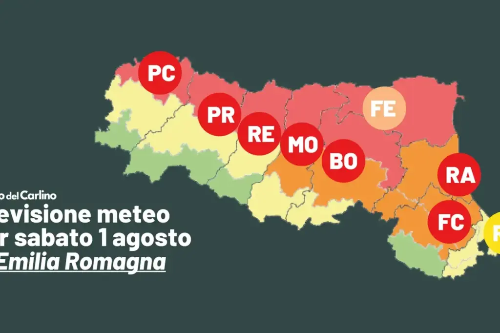 La mappa del calore per sabato 1° agosto 2026: attese punte di 40 gradi