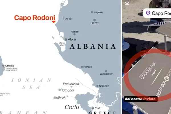 The 350 sunbeds stolen from the pool in Reggio ‘resurface’ in a resort in Albania: and the post goes viral