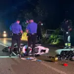 Motorcycle crashes into a van: 2 dead. A witness tried to help them