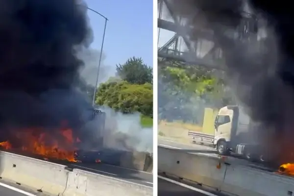 Fear on the ring road in Bologna, truck catches fire on the road and is engulfed in flames: traffic at a standstill