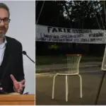 The square for Fakir and Lepore's invitation, the 'no' front: "The mayor must not exploit"