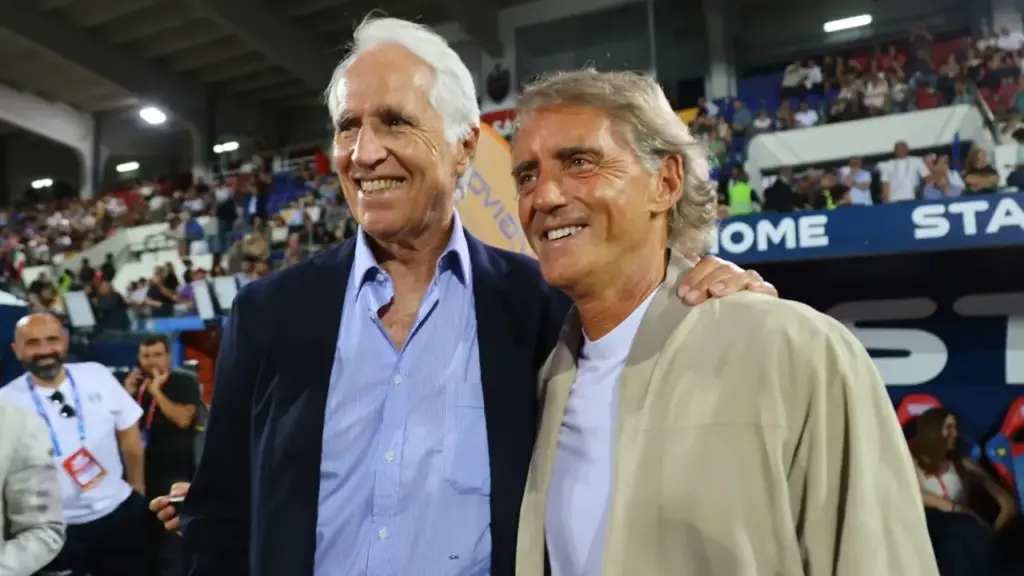 Giovanni Malagò and Roberto Mancini (Imagoeconomica photo)
