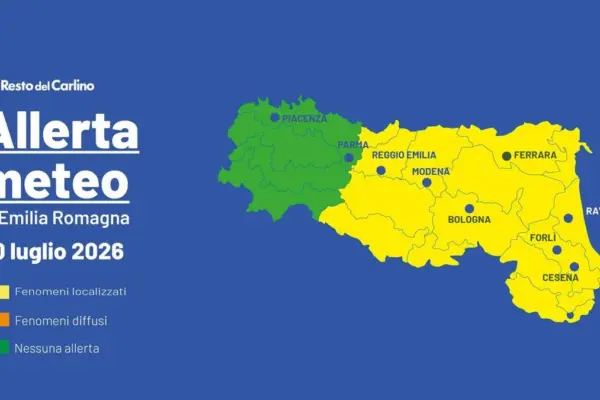 Severe storms: weather alert issued for Monday, July 20 in Emilia Romagna