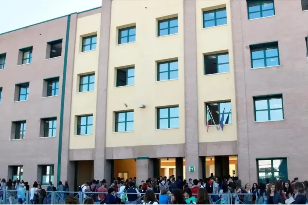 The entrance of the Monti High School in Cesena