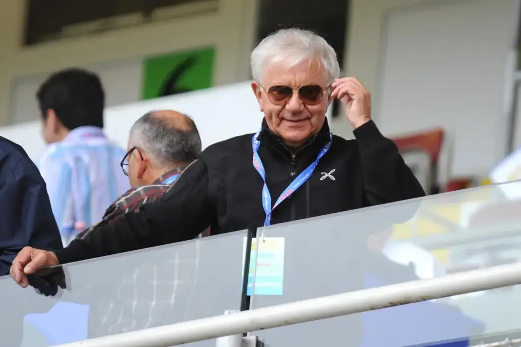 Don Mazzi at the Turin stadium in May 2009 for the Heart Match in support of the Abruzzo earthquake victims