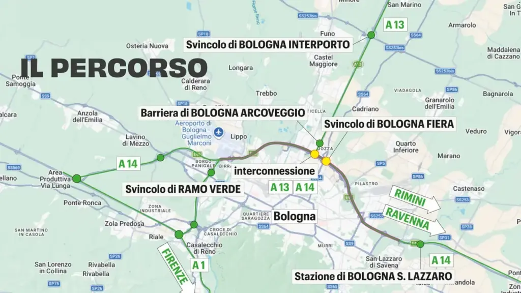 Come sarà il percorso del Passante di Bologna