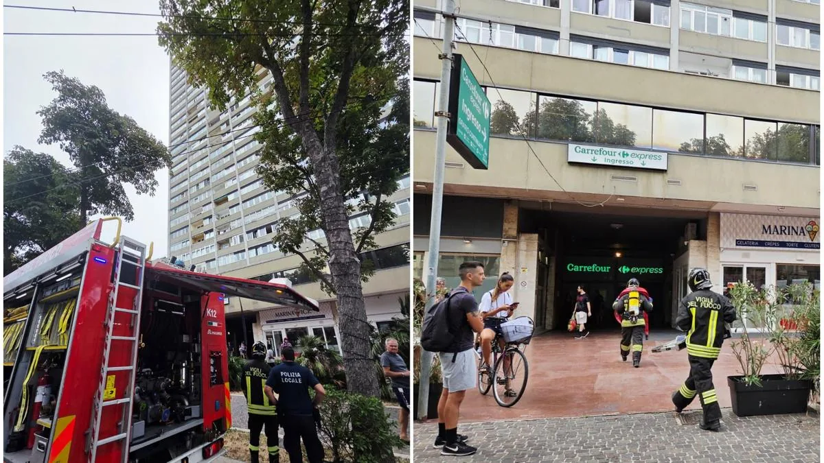 Fire alarm, the Rimini Skyscraper evacuated: caused by a pot on the stove