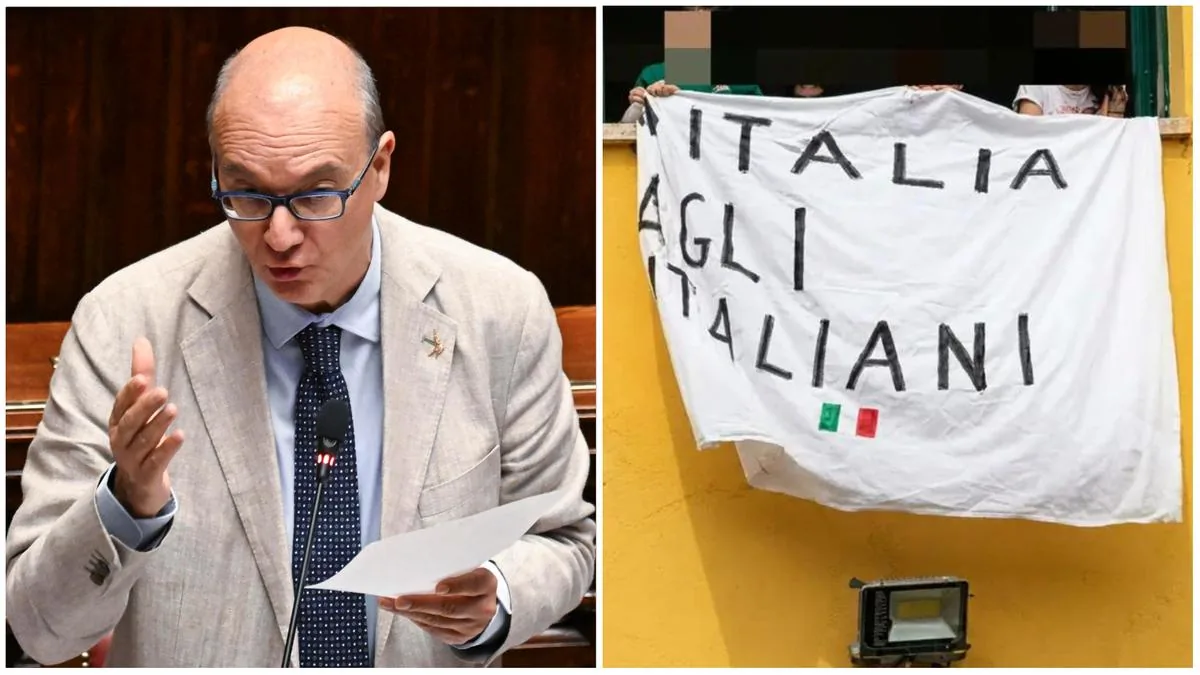 Case of the banner at Monti High School in Cesena, Valditara: “Writing Italy for Italians is understandable”