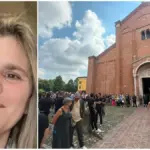 Victim of the attack, Monica's funeral: flags at half-mast and shutters down
