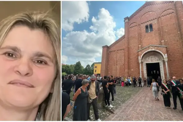 Victim of the attack, Monica's funeral: flags at half-mast and shutters down