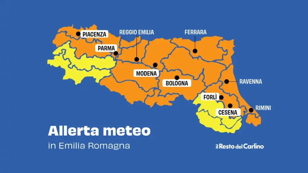 Temporali: allerta arancione in Emilia Romagna. Ecco la mappa dell'Arpae