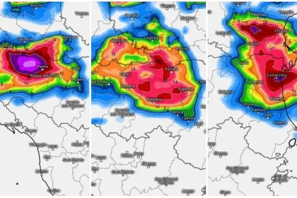 Cloudbursts, hail, and strong winds: the alert turns orange in Emilia Romagna. The most affected areas: forecast