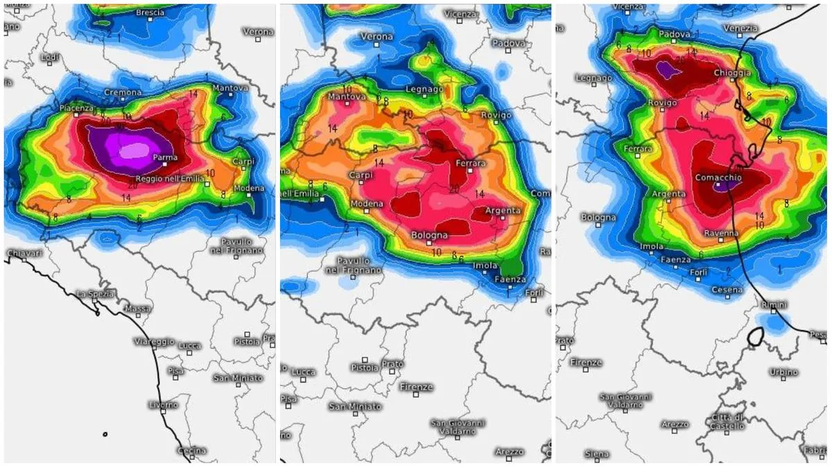 Cloudbursts, hail, and strong winds: the alert turns orange in Emilia Romagna. The most affected areas: forecast
