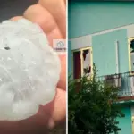 Record hailstorm hits Ferrara area: 9-centimeter hailstones destroy cars and windows of some houses