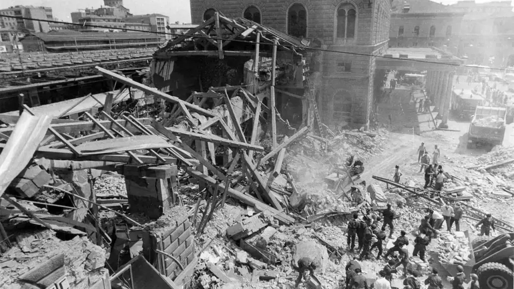 The massacre at Bologna station on August 2, 1980