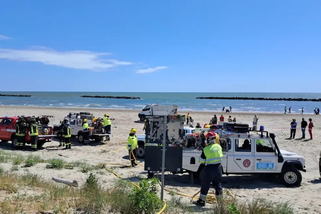 The Civil Protection of Emilia-Romagna during an exercise