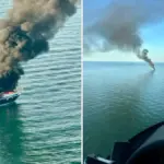 20-meter yacht on fire off Jesolo. 10 people on board rescued