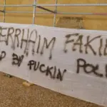New graffiti against the police under the Portico dei Servi: references to the Fakir case