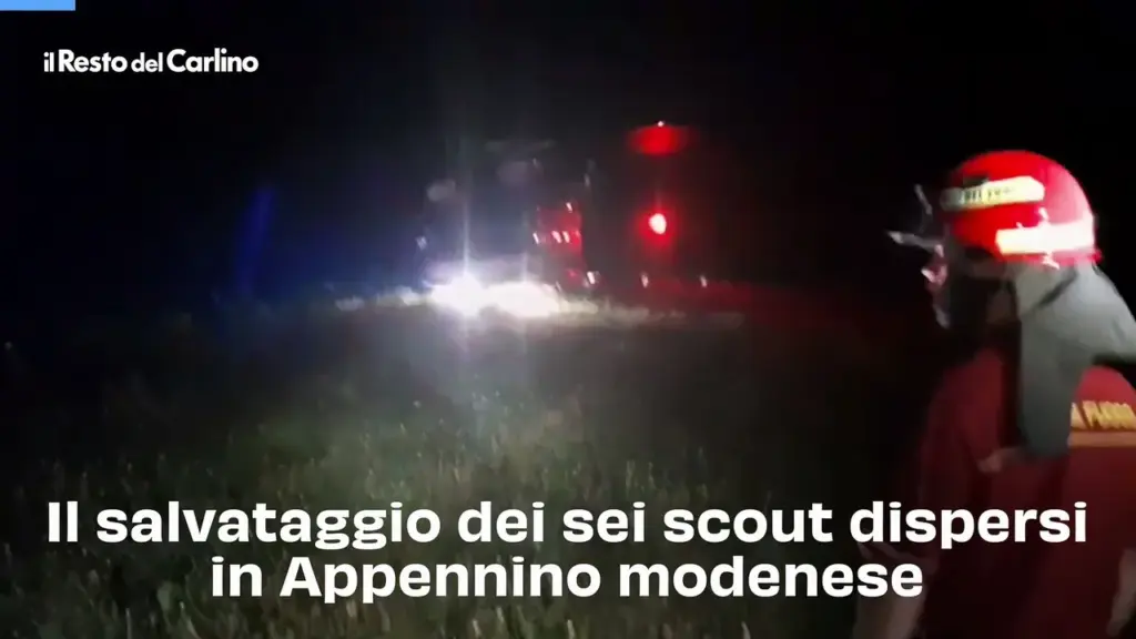 Hours of anxiety for 6 scouts missing in the Modenese Apennines: found by the fire brigade helicopter