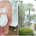 Very violent hailstorm, hailstones like golf balls: cars destroyed and tourists fleeing