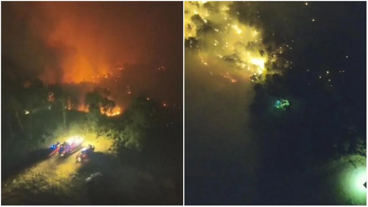 Lightning starts the fire and 100 hectares burn: three families and 36 scouts in camp evacuated