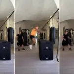 Super workout for Gianluca Vacchi, the impressive jump (at 59 years old) wins over fans: the video of the leap