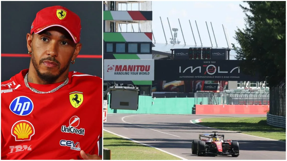 Ferrari spins at Imola, the video of Hamilton at the wheel: many curious onlookers in the circuit area