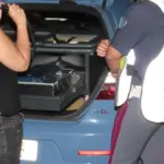 Blocked by the breathalyzer: calls his cousin for help but she is also drunk