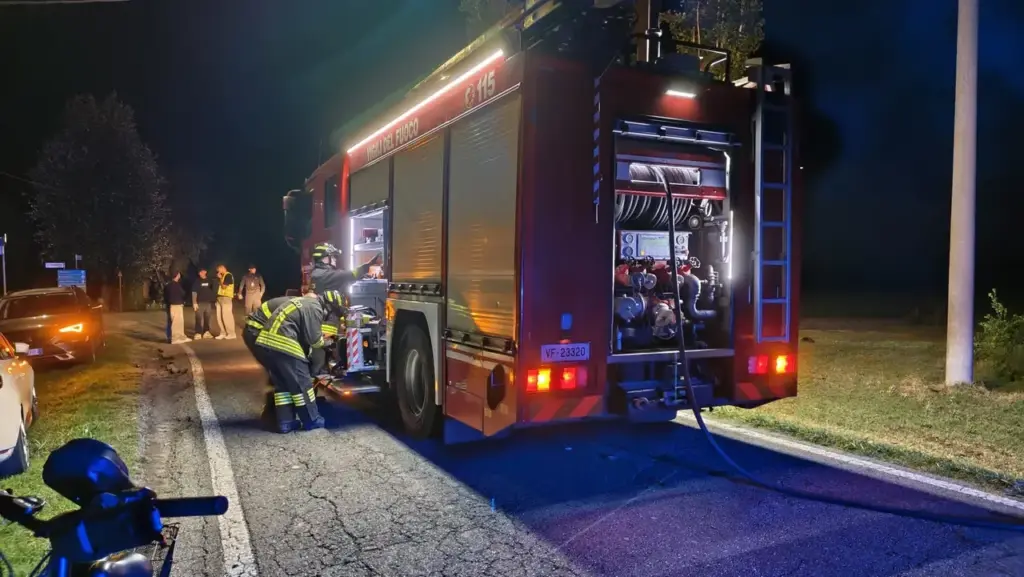 Firefighters on site