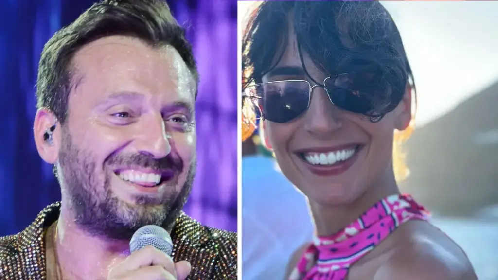 Cesare Cremonini and Giorgia Cardinaletti during their relationship