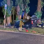 Car overturns into a tree, dies at 44 years old in front of rescuers