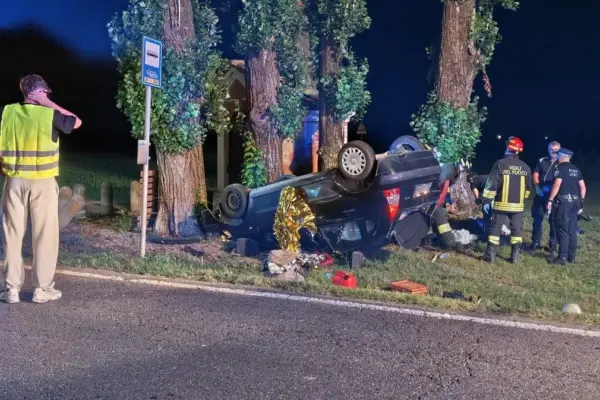 Car overturns into a tree, dies at 44 years old in front of rescuers