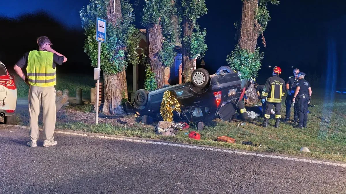 Car overturns into a tree, dies at 44 years old in front of rescuers