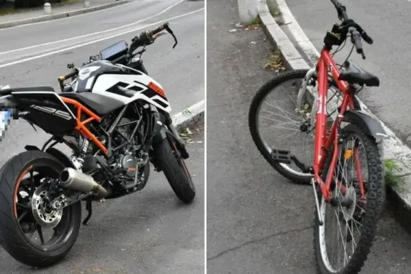 Terrifying accident between motorcycle and bike: 17-year-old in critical condition, 18-year-old seriously injured. They were going to school