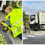 Mother dies in front of her 9-year-old daughter: hit by a garbage truck while taking her to school