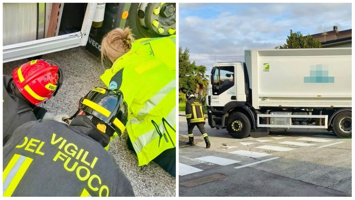 Mother dies in front of her 9-year-old daughter: hit by a garbage truck while taking her to school