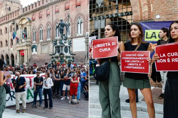 Certificates and inquiry on doctors, the protest in the square in Bologna: "CPRs must be abolished." But there is a police clash